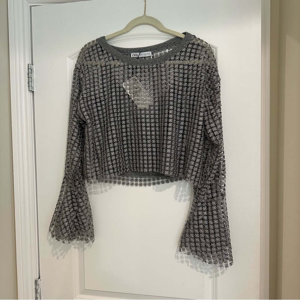 Zara Sparkle Crop Top
